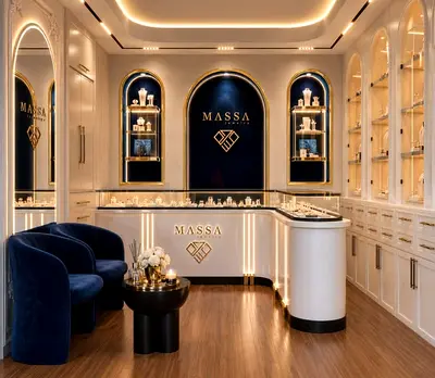 Luxury Jewelry Store Interior Display Setup