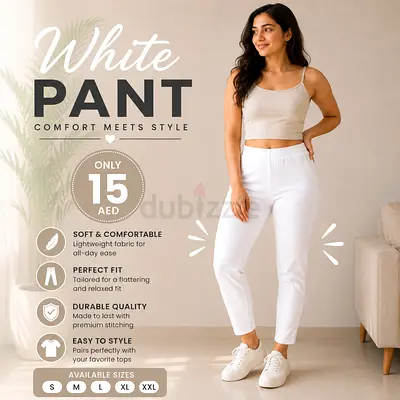 White Women's Casual Pants