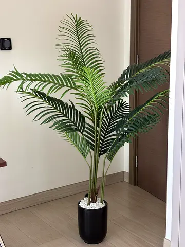 Tall Artificial Palm Plant in Black Pot 160cm