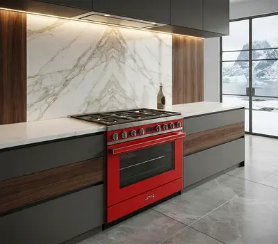 Smeg 90x60Cm Gas & Electric Cooking Range With Dual Fan Oven