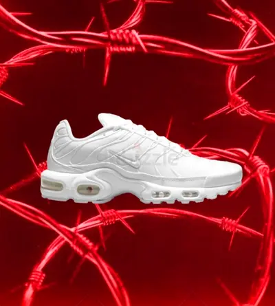 White Air-cushioned Sneakers - Size Available (Clean Condition)