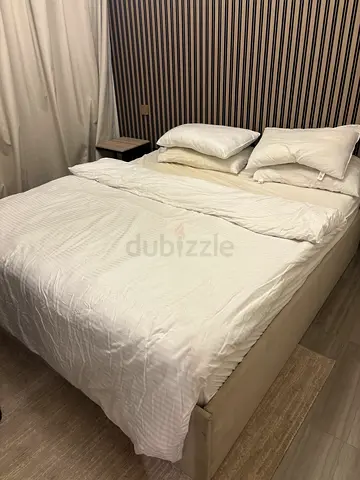 King size bed frame with mattress - excellent condition
