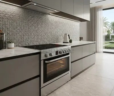 Hoover 90x60Cm Ceramic Electric Cooker, 5-Hob Oven With Fan, Grill & Baking