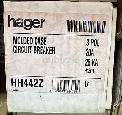 Hager HH442Z 3-Pole 20A Molded Case Circuit Breaker (New/Boxed)