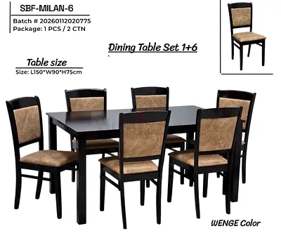 Brand New solid wood Dining Table 6 chair available