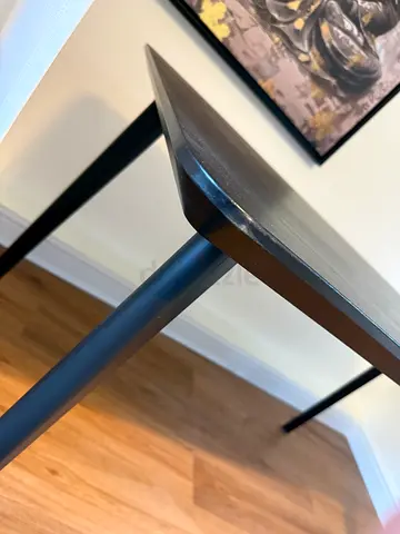 IKEA Slim black console table — modern narrow hall table. Size 140@78.