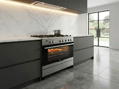 Electrolux 5-Burner Gas Stove 90x60Cm With Electric Oven, DELIVERY + WARRANTY