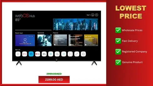 Aftron Tv 85 Inch UHD 4k Smart Television with WebOS Magic Remote 1 Year warranty
