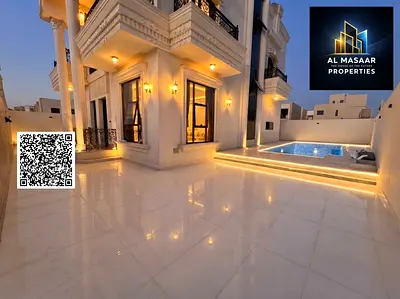 Luxury villa with classic design for sale | 5 master bedrooms | Ground floor, first floor, and roof terrace | Includes swimming pool | Registration an