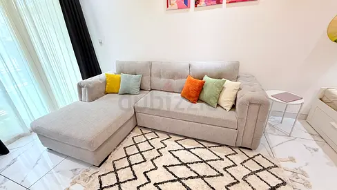 Light grey L-shaped sectional sofa with chaise - good condition