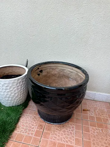 Outdoor Plant Pots black large 40cm dia