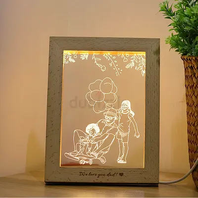 Custom Photo LED Lamp - Your Photo as Line Art
