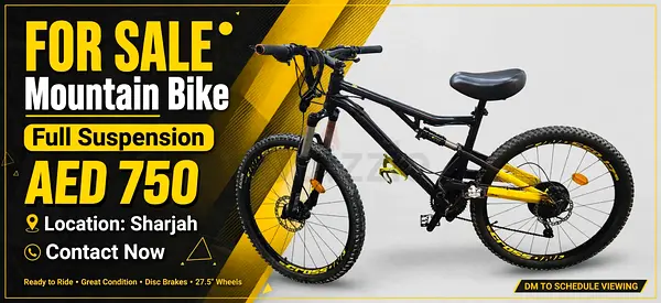 Full Suspension Mountain Bike - Ready to Ride (Sharjah) AED 750