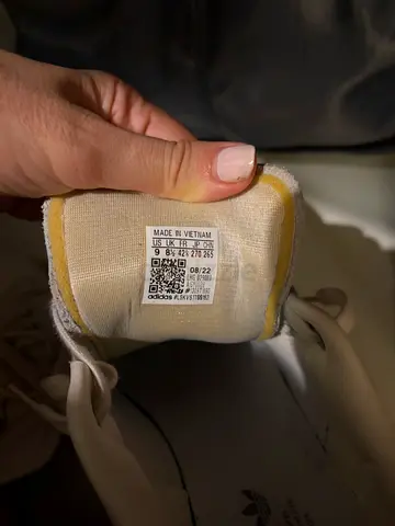 Adidas white sneakers - size 42 2/3 (label shown) - gently used