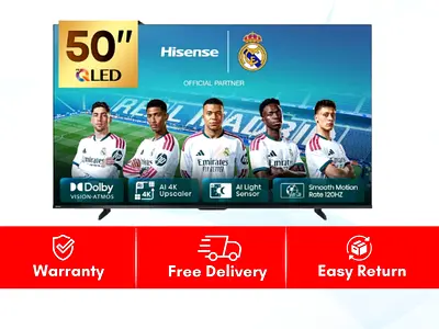 Hisense 50 Inch E7Q QLED 4K HDR Smart TV | Google TV | Delivery | Warranty | 50E7Q | 2025