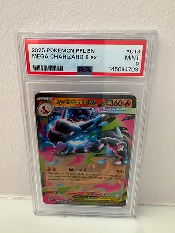 2025 Pokémon Mega Charizard X ex #013/094 – CGC 9 Mint