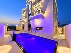Luxury villa with pool for sale in Al Helio 2 – Ajman | 5 bedrooms + majlis + 2 living rooms + roo