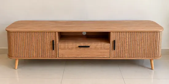 Mid-century Modern Wooden TV Console / Entertainment Unit