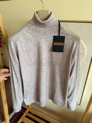 Zegna beige turtleneck sweater (SUPER MASTER QUALITY)