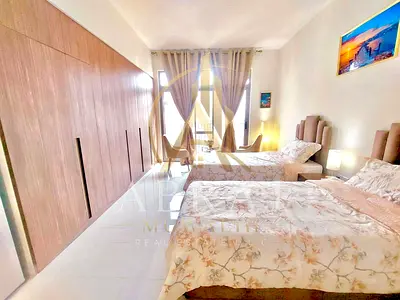 Levish studio Uptown Al Zahia full furnished with gym pool cover parking