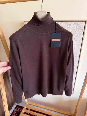 Zegna Brown Turtleneck Sweater (SUPER MASTER QUALITY)