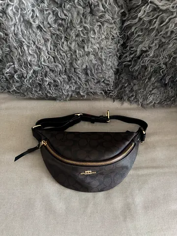 Coach Signature Canvas Belt Bag / $%&!# Pack - Dark Brown