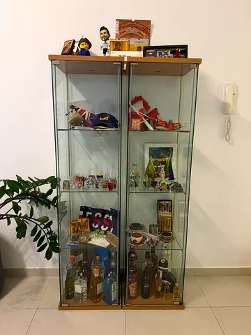 Glass Display Cabinet / Curio Cabinet with Shelves - Good Condition