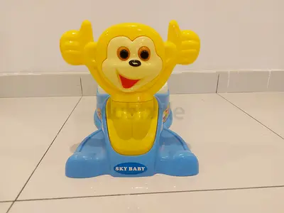 Sky Baby Plastic Potty Seat with Fun Monkey Design - Excellent Condition
