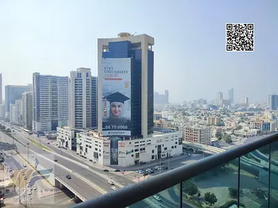 Largest 1-Bedroom Apartment for Rent in City Tower, Ajman | 950 Sq. Ft. | AED 28,000 Annually | Prime Residential Opportunity