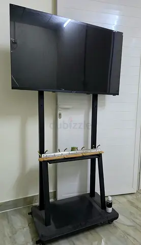 42-55" Flat Panel TV on Mobile Stand - Good Working Condition