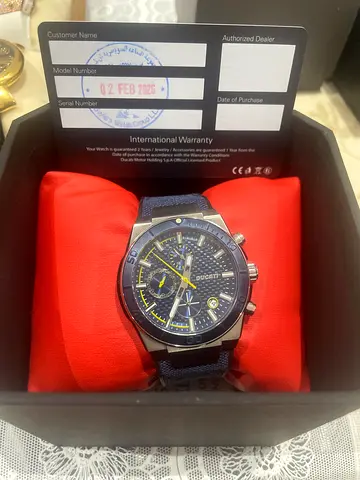 Ducati men's chronograph wristwatch with blue strap and original box