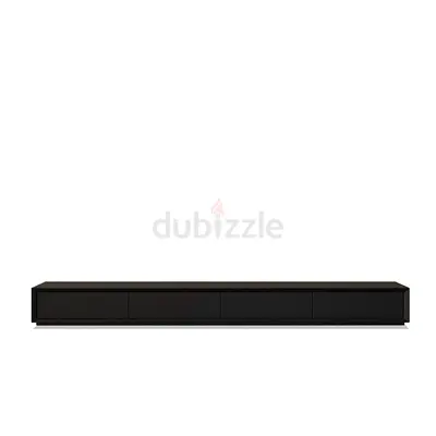 Low black TV unit / entertainment cabinet - sleek modern design