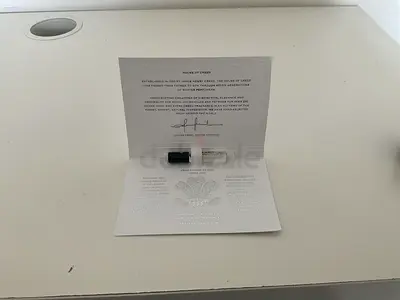 Creed perfume sample vial with paper card - barely used