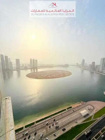 Fully Furnished Two Bedroom Apartment with Living Room, Lake View Balcony for Monthly Rent in Al Khan – Beach Tower 2