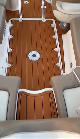 (NEGOTIATABLE) Boat Deck Faux Teak Flooring Mat - Brown and black Insert for Deck