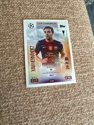 Xavi Hernandez UEFA Champions League Trading Card - Single Football Card