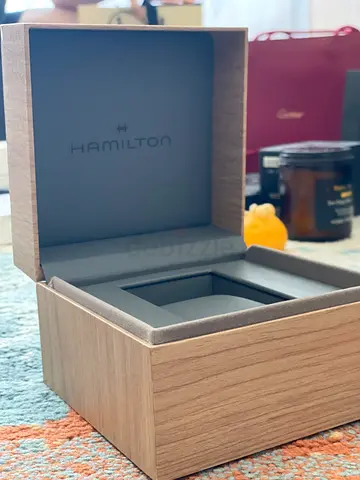 Hamilton watch presentation box (empty) - original wooden case