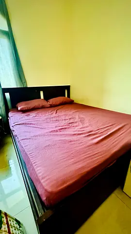 IKEA Queen Size Wooden Bedframe + Mattress in with Storage - Dark Brown