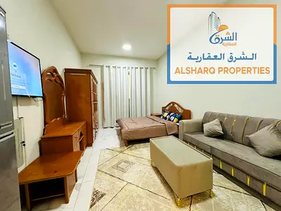 ✨ Furnished studio, bills included! Clean furnishings and semi-separate kitchen | Al Muwaihat 2, o