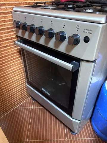 Super General Gas Cooker SGC 6480MSFS 60x60 4 Burner Full Safety - Made in Turkey -used No glass lid