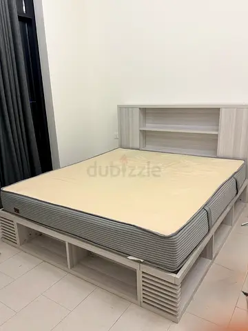 Miguel 180X200 King Bed - Light Grey
