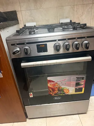 Used freestanding gas cooker with oven - stainless steel, good condition
