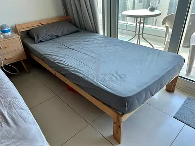 IKEA Single Bed + Mattress + Pillow