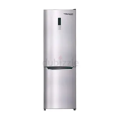 Silver Bompani Bottom-Freezer Refrigerator - Good Condition