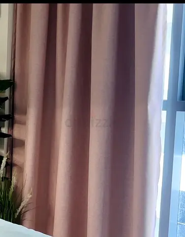 2 Sets of Pink Blackout Curtains – Like New – AED 480