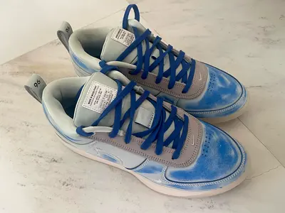 Nike Book 1 Moss Point sneakers - Blue/White, new, custom design, US 10