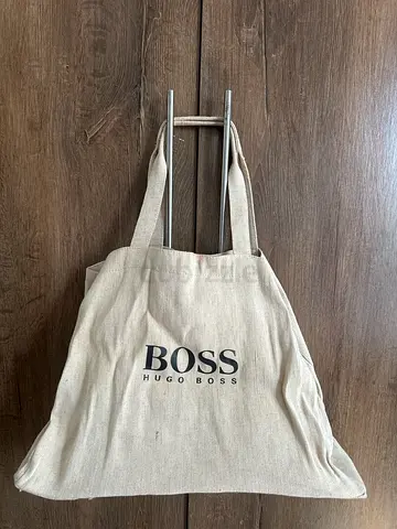 Hugo Boss Branded Canvas Tote Bag - Light Beige
