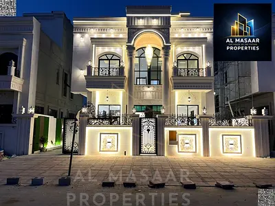 Luxury villa for sale in Ajman, directly opposite Safeer Mall – 6 master bedrooms; freehold ownership, registration fees included.