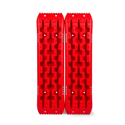 Pair of Red Sand/Mud Recovery Traction Boards - Lightweight & Durable