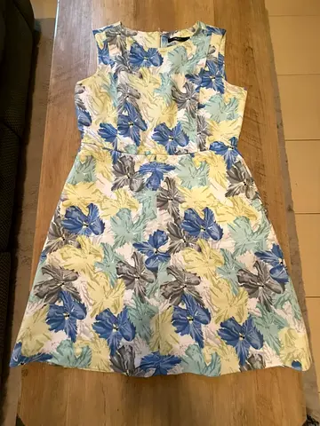 G2000 Floral sleeveless summer dress - size likely M (38)